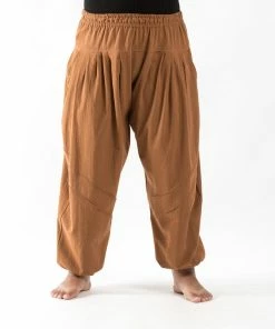 HaremPants.com Plus Size Genie Women's Cotton Harem Pants In Brown