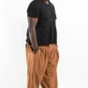 HaremPants.com Plus Size Genie Men's Cotton Harem Pants In Brown
