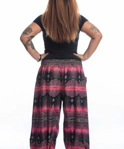 HaremPants.com Plus Size Paisley Women's Harem Pants In Pink