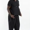 HaremPants.com Plus Size Genie Men's Cotton Harem Pants In Black