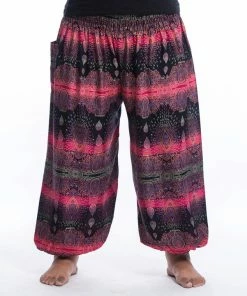 HaremPants.com Plus Size Paisley Women's Harem Pants In Pink
