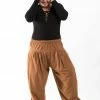 HaremPants.com Plus Size Genie Women's Cotton Harem Pants In Brown 2 HaremPants.com Plus Size Genie Women's Cotton Harem Pants In Brown