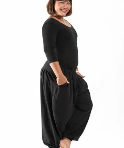 HaremPants.com Plus Size Genie Women's Cotton Harem Pants In Black