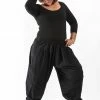 HaremPants.com Plus Size Genie Women's Cotton Harem Pants In Black