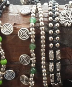 HaremPants.com Green Harem Pants Green Bead And Charm Double Strand Bracelets