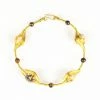 HaremPants.com Wired Brass Bracelet With Orange Marble Beads
