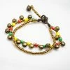 HaremPants.com Brass Bell And Multi Bead Double Strand Bracelets