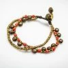 HaremPants.com Summer Super Sale 2022 Brass Bell And Red Bead Double Strand Bracelets