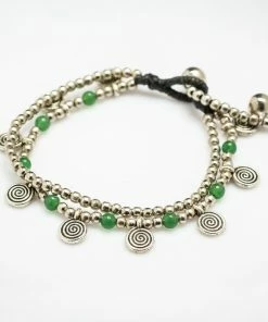 HaremPants.com Green Harem Pants Green Bead And Charm Double Strand Bracelets