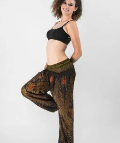 HaremPants.com Peacock Eye Women's Harem Pants In Brown