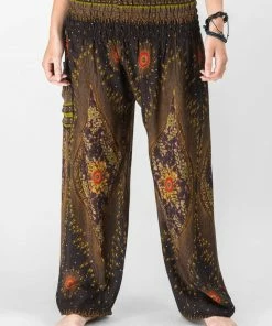 HaremPants.com Peacock Eye Women's Harem Pants In Brown