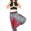 HaremPants.com Geometric Mandalas Jumpsuit Harem Pants In Red Women's