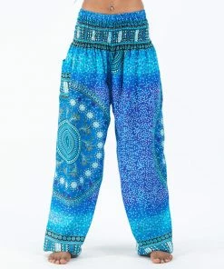 HaremPants.com Tribal Chakras Women's Harem Pants In Blue