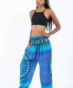 HaremPants.com Tribal Chakras Women's Harem Pants In Blue