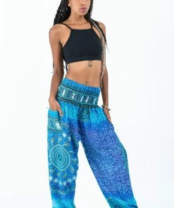 HaremPants.com Tribal Chakras Women's Harem Pants In Blue