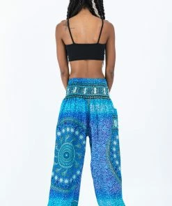 HaremPants.com Tribal Chakras Women's Harem Pants In Blue