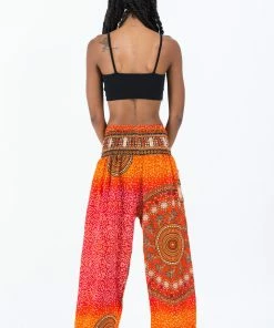 HaremPants.com Tribal Chakras Women's Harem Pants In Orange