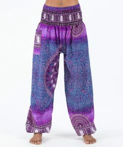 HaremPants.com Tribal Chakras Women's Harem Pants In Purple