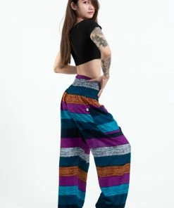 HaremPants.com Boho Blue Striped Women's Harem Pants