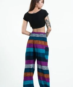HaremPants.com Boho Blue Striped Women's Harem Pants