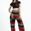 HaremPants.com Boho Green Striped Women's Harem Pants