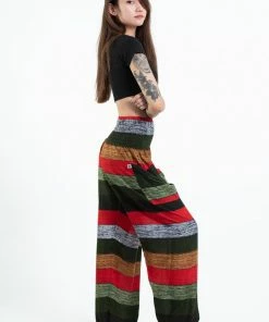 HaremPants.com Boho Green Striped Women's Harem Pants 8 HaremPants.com Boho Green Striped Women's Harem Pants