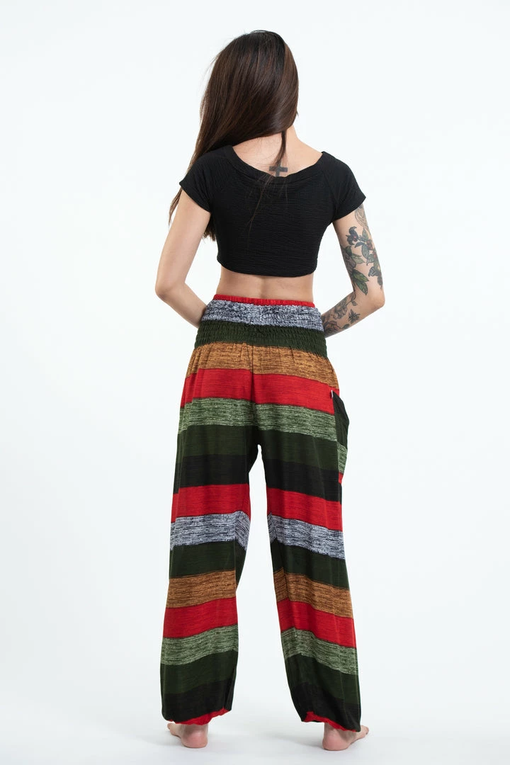 HaremPants.com Boho Green Striped Women's Harem Pants 6 HaremPants.com Boho Green Striped Women's Harem Pants