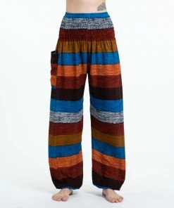 HaremPants.com Boho Rust Striped Women's Harem Pants