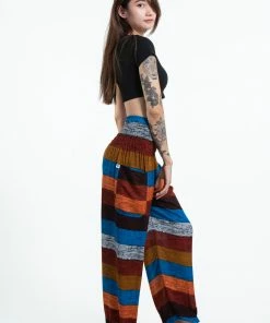 HaremPants.com Boho Rust Striped Women's Harem Pants