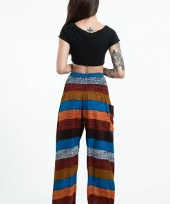 HaremPants.com Boho Rust Striped Women's Harem Pants
