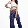 HaremPants.com Peacock Feathers Women's Harem Pants In Blue
