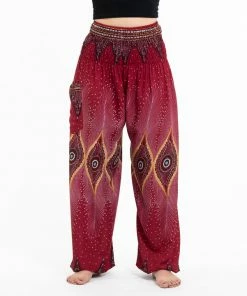 HaremPants.com Diamond Peacock Women's Harem Pants In Red