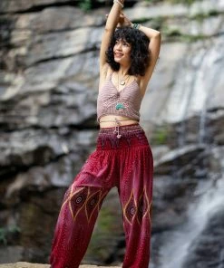 HaremPants.com Diamond Peacock Women's Harem Pants In Red