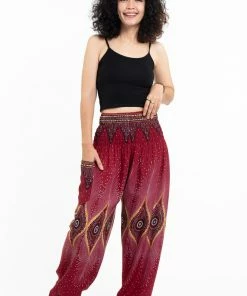 HaremPants.com Diamond Peacock Women's Harem Pants In Red