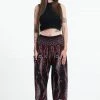 HaremPants.com Paisley Feathers Women's Harem Pants In Black