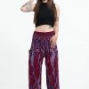 HaremPants.com Paisley Feathers Women's Harem Pants In Red