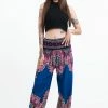 HaremPants.com Peony Mandalas Women's Harem Pants In Blue