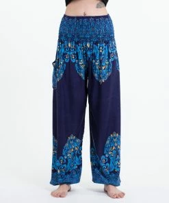 HaremPants.com Floral Vines Women's Harem Pants In Blue
