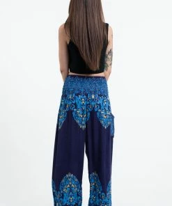 HaremPants.com Floral Vines Women's Harem Pants In Blue
