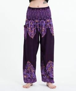 HaremPants.com Floral Vines Women's Harem Pants In Purple