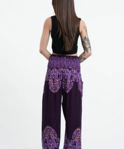 HaremPants.com Floral Vines Women's Harem Pants In Purple