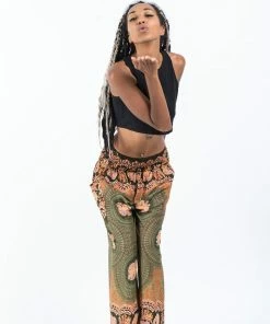 HaremPants.com Mandala Elephant Women's Elephant Pants In Olive