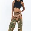 HaremPants.com Mandala Elephant Women's Elephant Pants In Olive