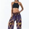 HaremPants.com Peacock Elephant Women's Elephant Pants In Purple