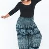HaremPants.com Plus Size Marble Elephant Women's Elephant Pants In Black