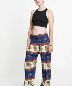 HaremPants.com Elephant Bliss Women's Elephant Pants In Blue
