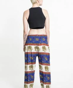 HaremPants.com Elephant Bliss Women's Elephant Pants In Blue