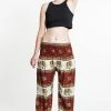 HaremPants.com Elephant Bliss Women's Elephant Pants In Red