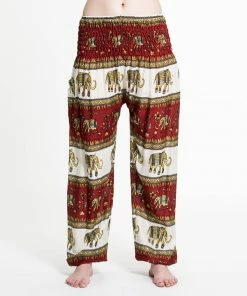 HaremPants.com Elephant Bliss Women's Elephant Pants In Red