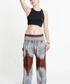 HaremPants.com Marble Mandalas Women's Harem Pants In Brown